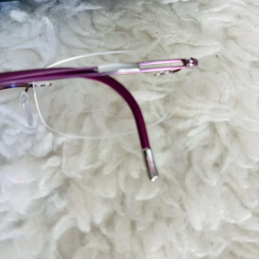 Silhouette Rimless Rose Gold/Burgundy 4299 40 6053 Eyeglasses Frame w/ Case